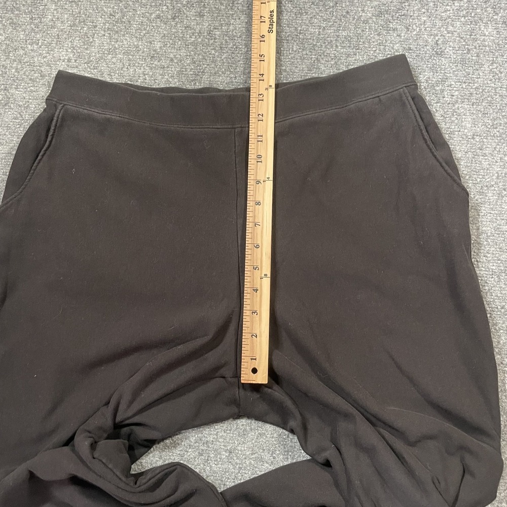 LL Bean Fleece Lined Pants Womens 1X Black Plus Size Stretch Pullon Pockets - Picture 5 of 10